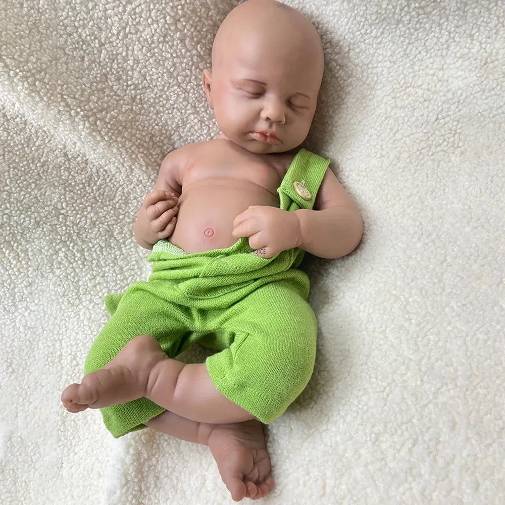 Image of Reborn Baby Dolls Collectible 20Inch Silicone Reborn African Baby