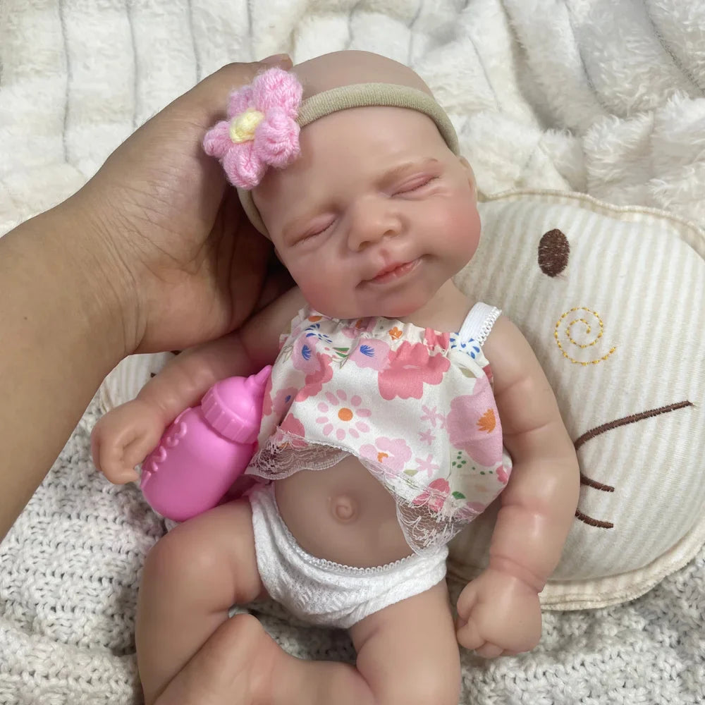 Image of Reborn Baby Dolls Mini 13 Inch Reborn Silicone Baby Realistic Doll