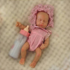 Image of Reborn Baby Dolls Anjo Doll 6 Inch Mini Palm Girl Loulou Soft Solid