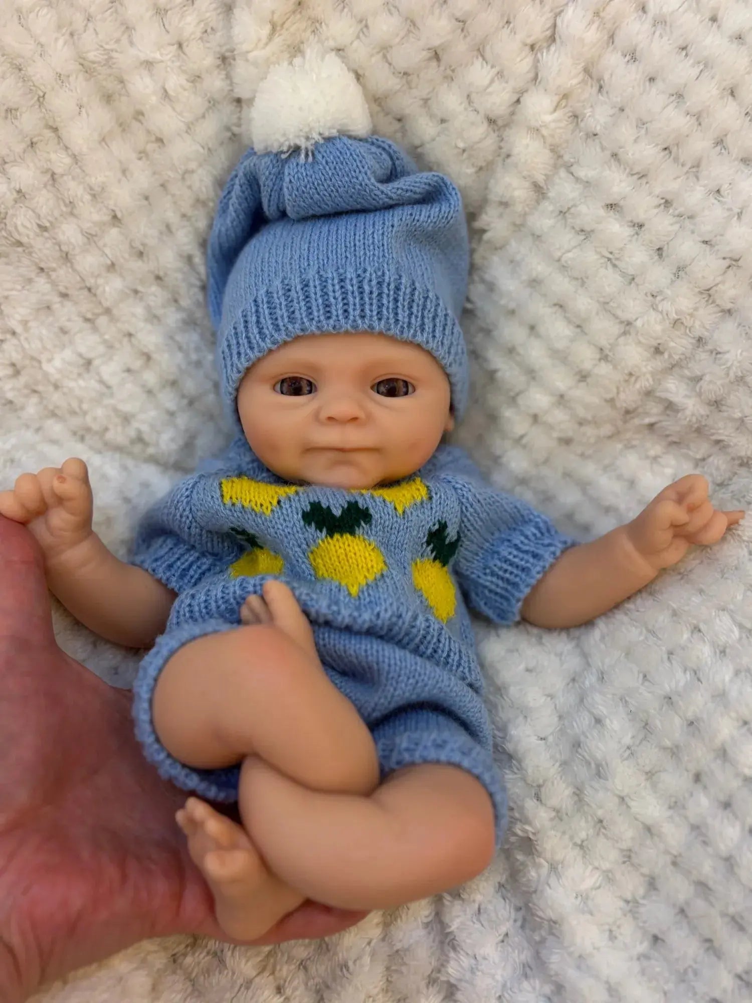 Image of Reborn Baby Dolls 13Inch Silicone Bebe Smily Boy Full Solid Slicone