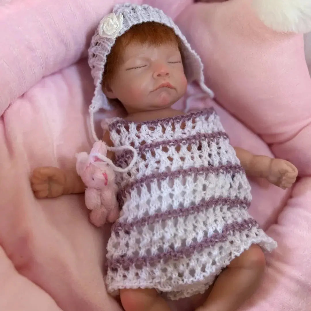 Image of Reborn Baby Dolls 26Cm Close Eyes Bebe Reborn De Silicona Girl Doll