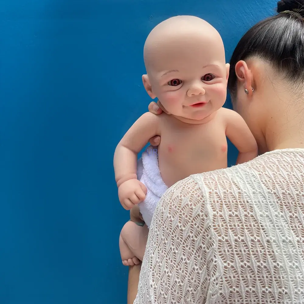 Image of Reborn Baby Dolls 17 Inch Silicone Body Reborn Baby Doll Waterproof