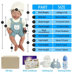 Image of Reborn Baby Dolls 42Cm April Whole Body Solid Silicone Bebe Reborn