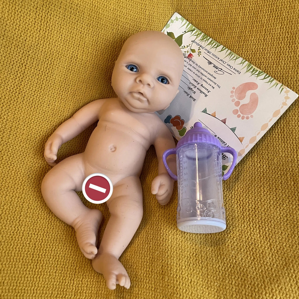 Image of Reborn Baby Dolls 25Cm Reborn Dolls Dark Skin Full Body Soft Solid