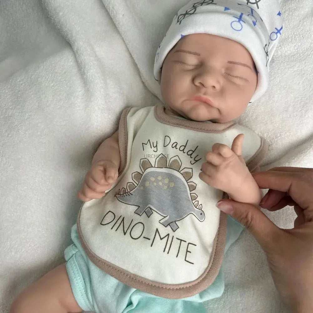 Image of Reborn Baby Dolls 17Inch Asleep Silicone Reborn Baby Boy Levi Full