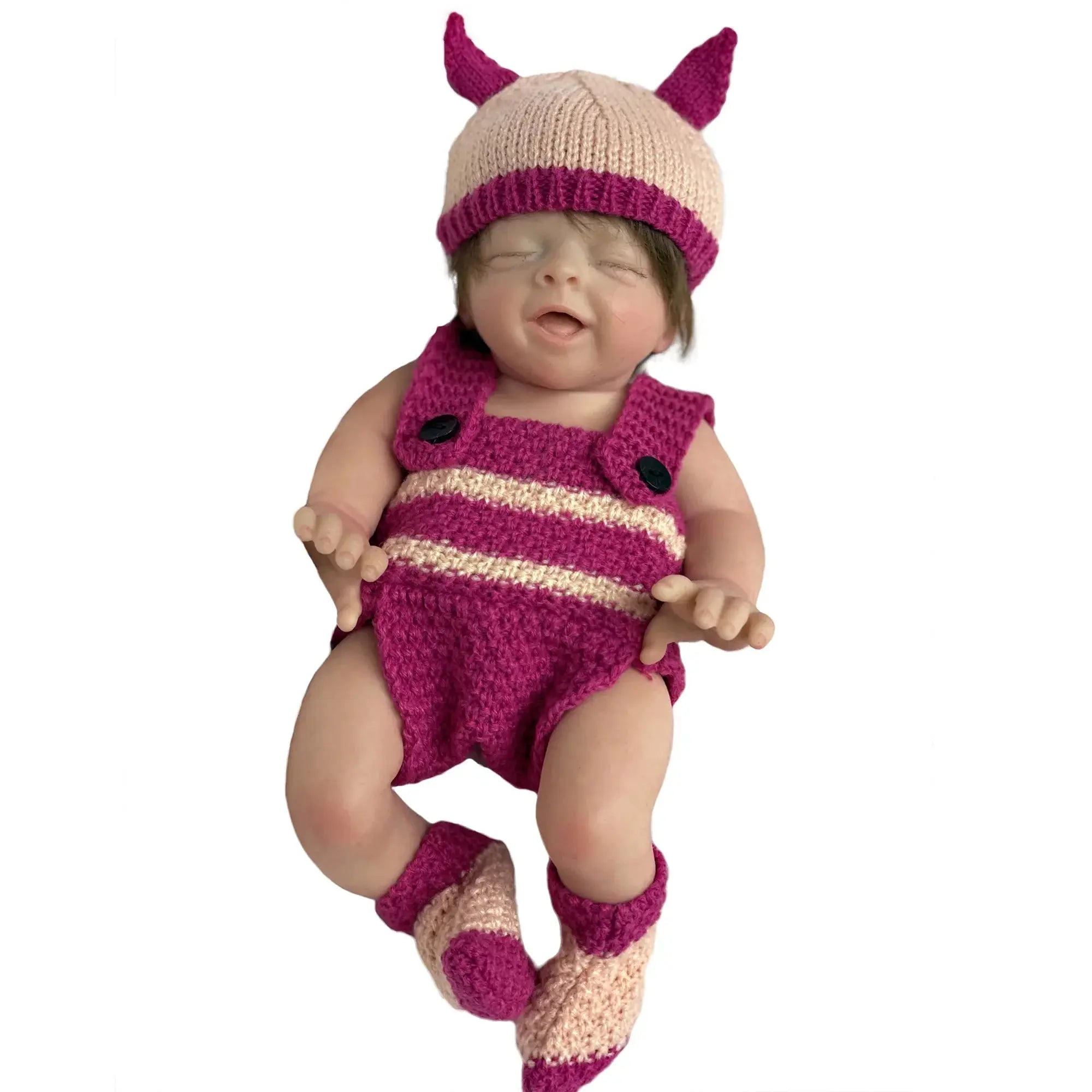 Image of Reborn Baby Dolls 25Cm Handmde Solid Silicone Reborn Dolls Painted