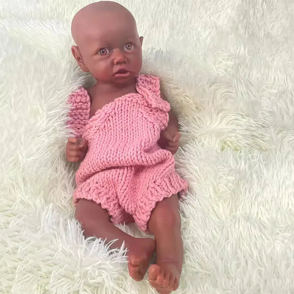 Image of Reborn Baby Dolls Baby Toy Full Platinum Silicone Flexible 17 Inch