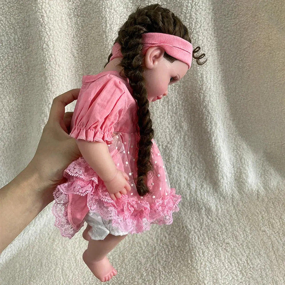 Image of Reborn Baby Dolls Preemie 16Inch Handmade Silicone Reborn Baby Girl