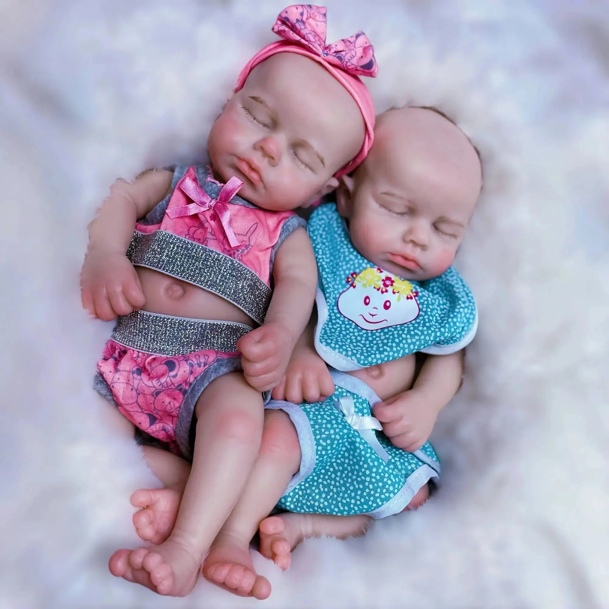 Image of Reborn Baby Dolls 13Inchopen Mouth Loulou Bebe Girl And Boy Reborn