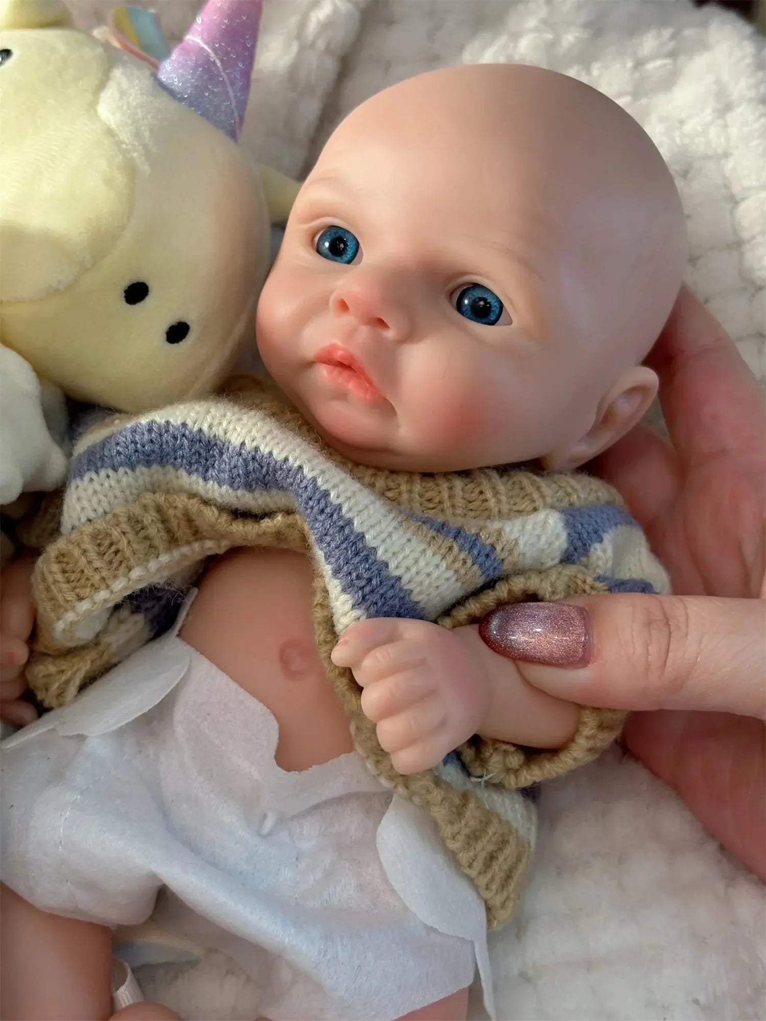 Image of Reborn Baby Dolls 25Cm Silicone Boy Reborn Dolls Painted Full Body