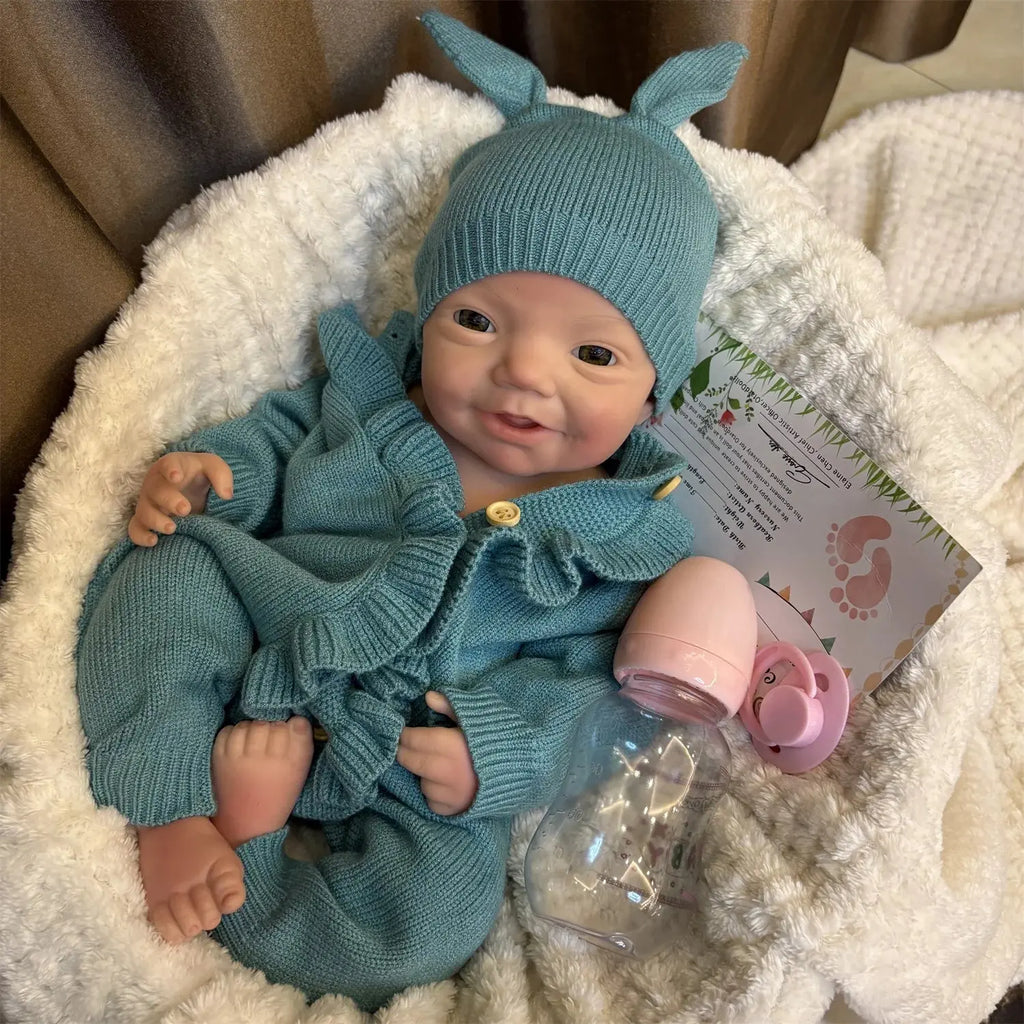 Image of Reborn Baby Dolls 18Inch Open Eyes Full Body Silicone Reborn Girl