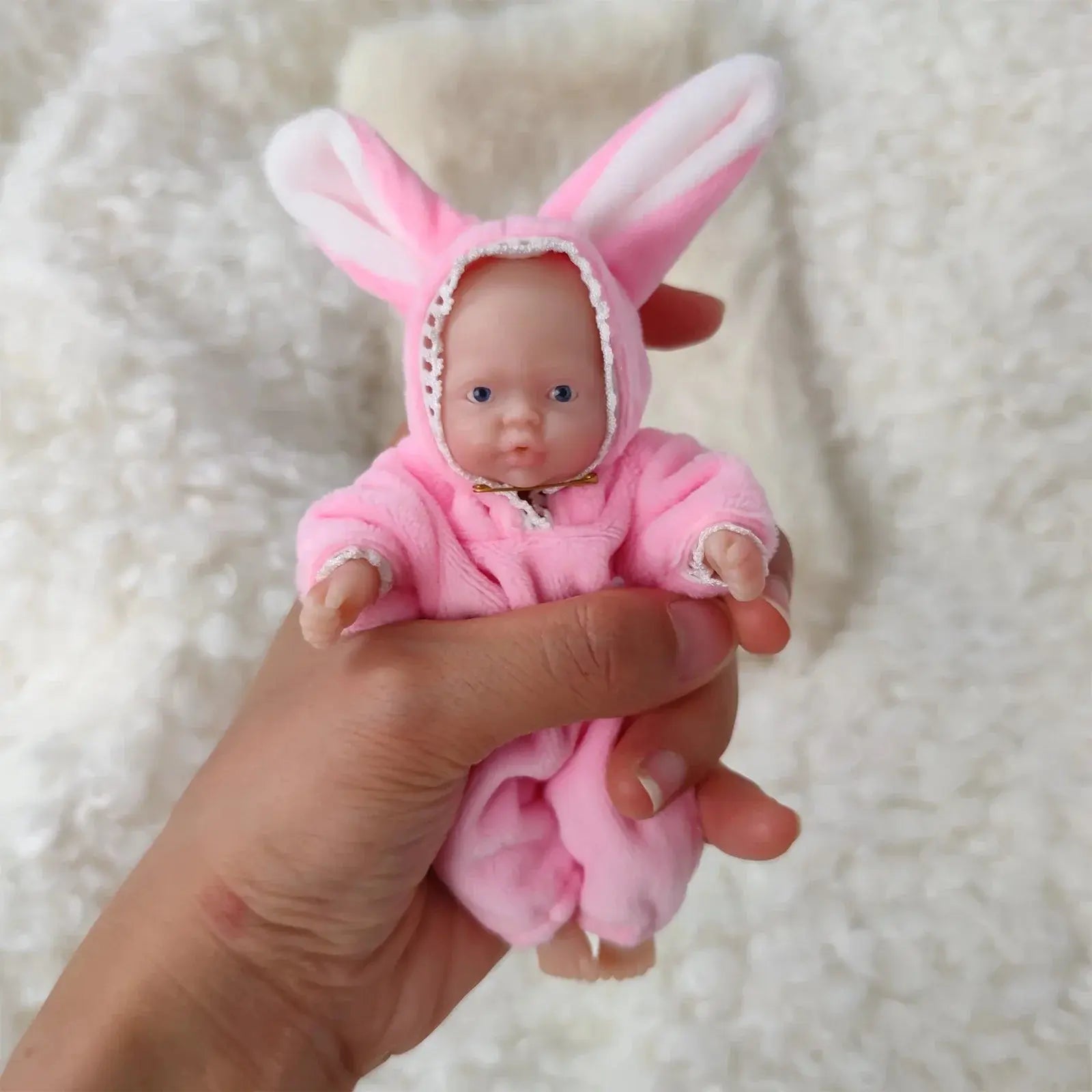 Image of Reborn Baby Dolls Silicone Full Body 4.5 Inch Open Eyes Soft Body