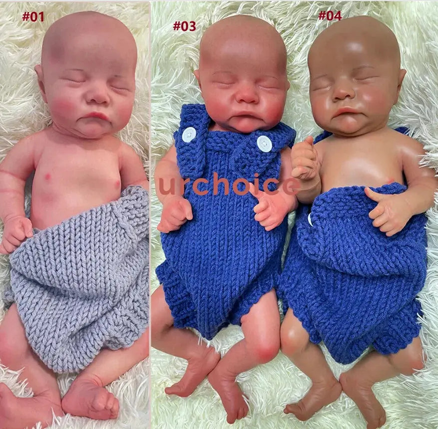 Image of Reborn Baby Dolls 17 Inch Strechable Super Soft Marshmallow Platinum