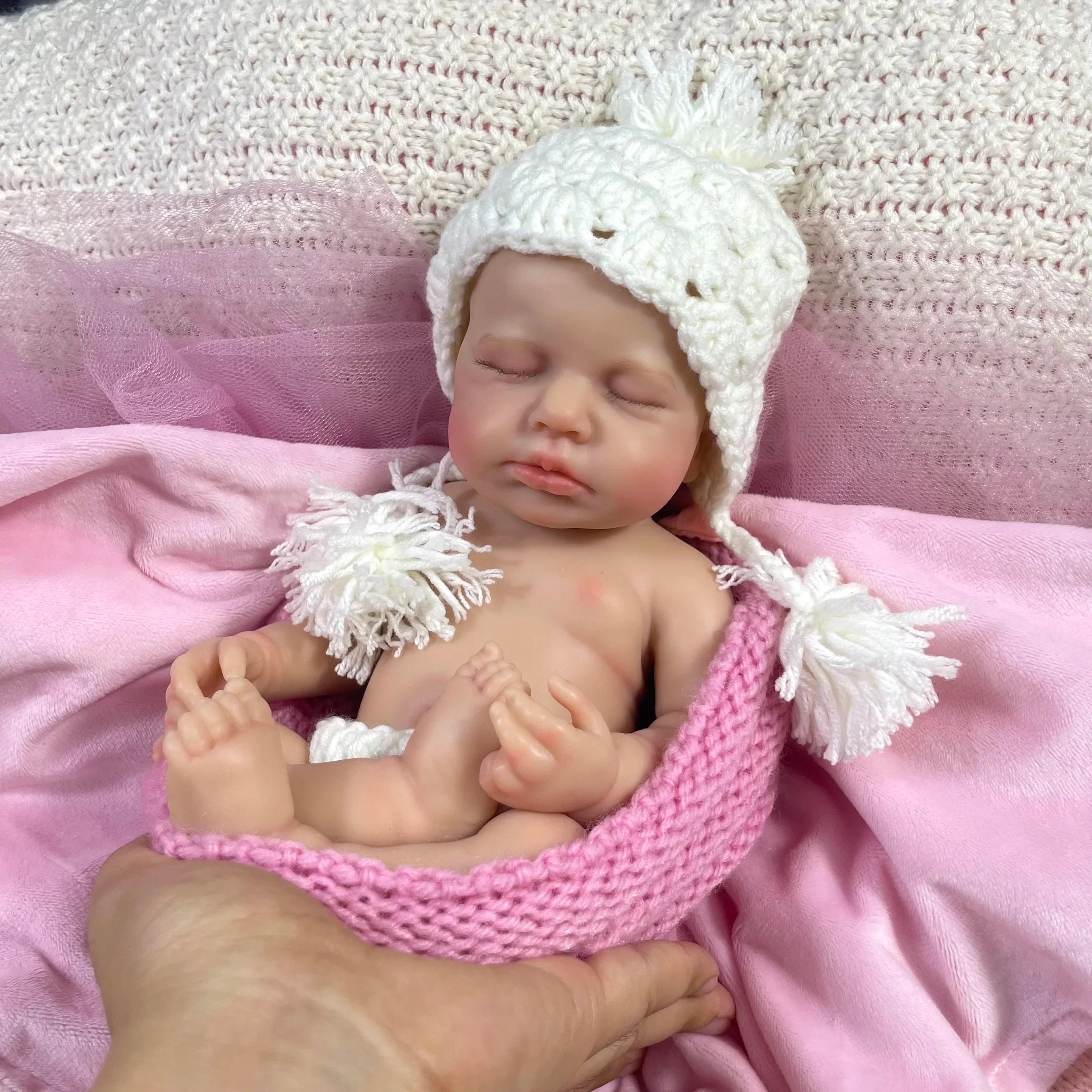 Image of Reborn Baby Dolls Mini 32Cm Full Solid Silicone Reborn Baby Doll