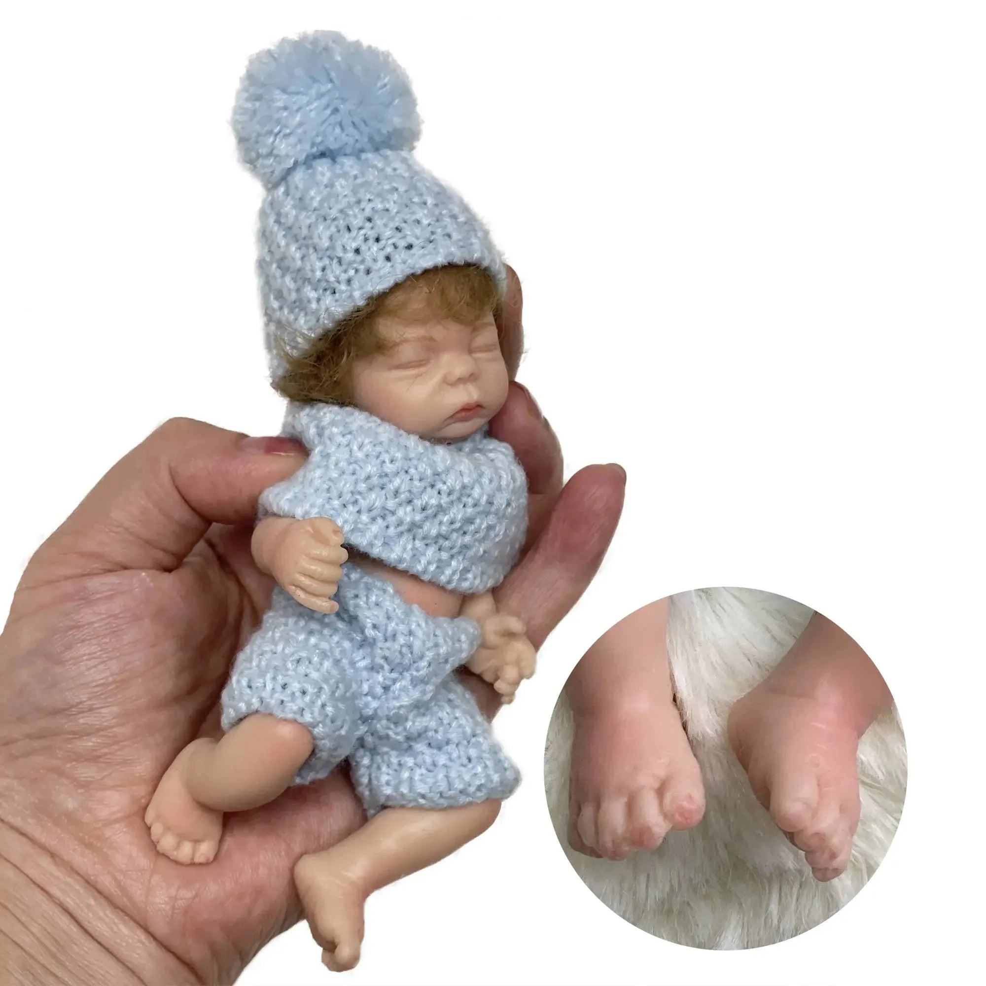 Image of Reborn Baby Dolls 6 Inch Mini Bebe Reborn Finished Full Body Solid