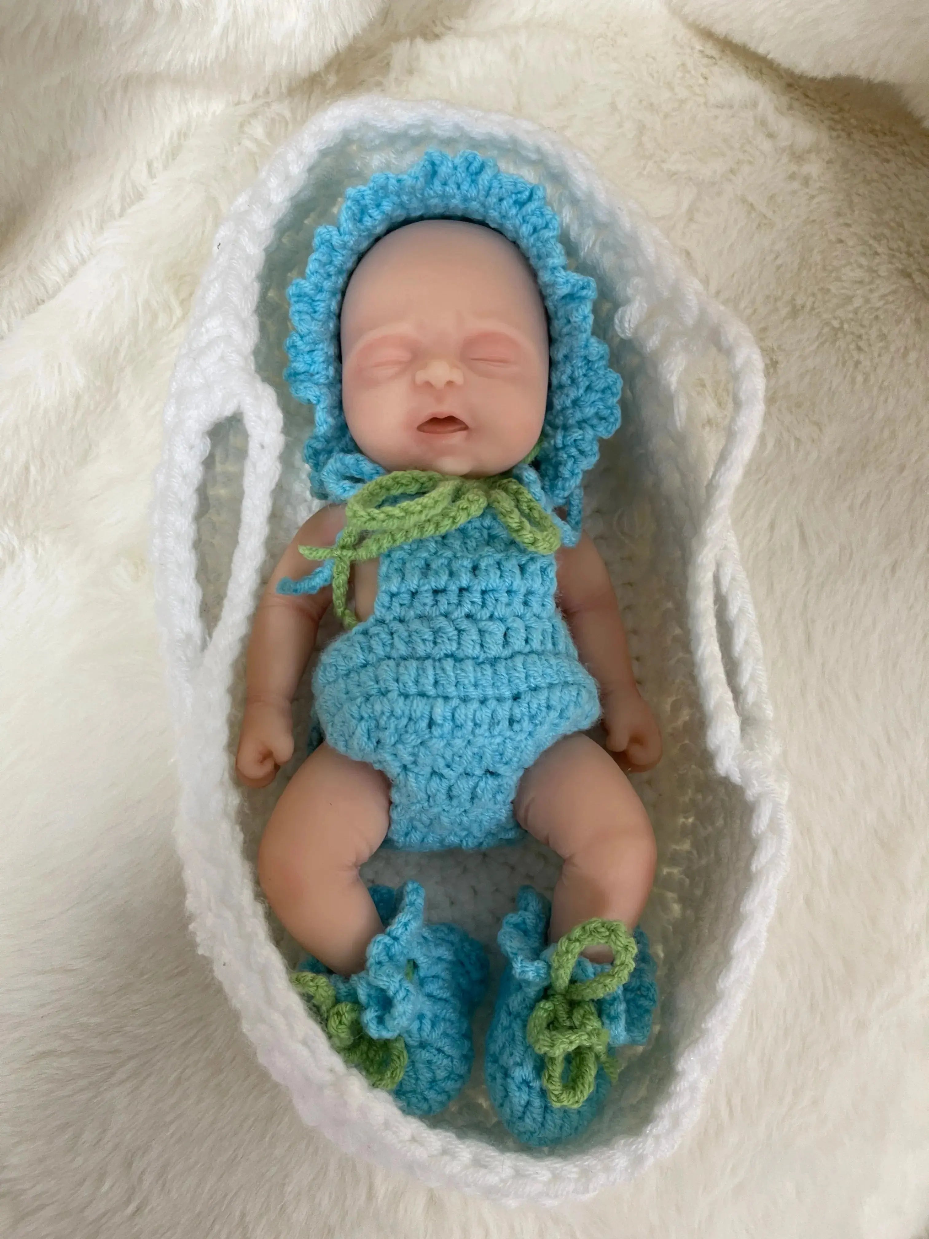 Image of Reborn Baby Dolls Dolls Clothes Set  - For Mini Reborn Kit 7" Joseph 