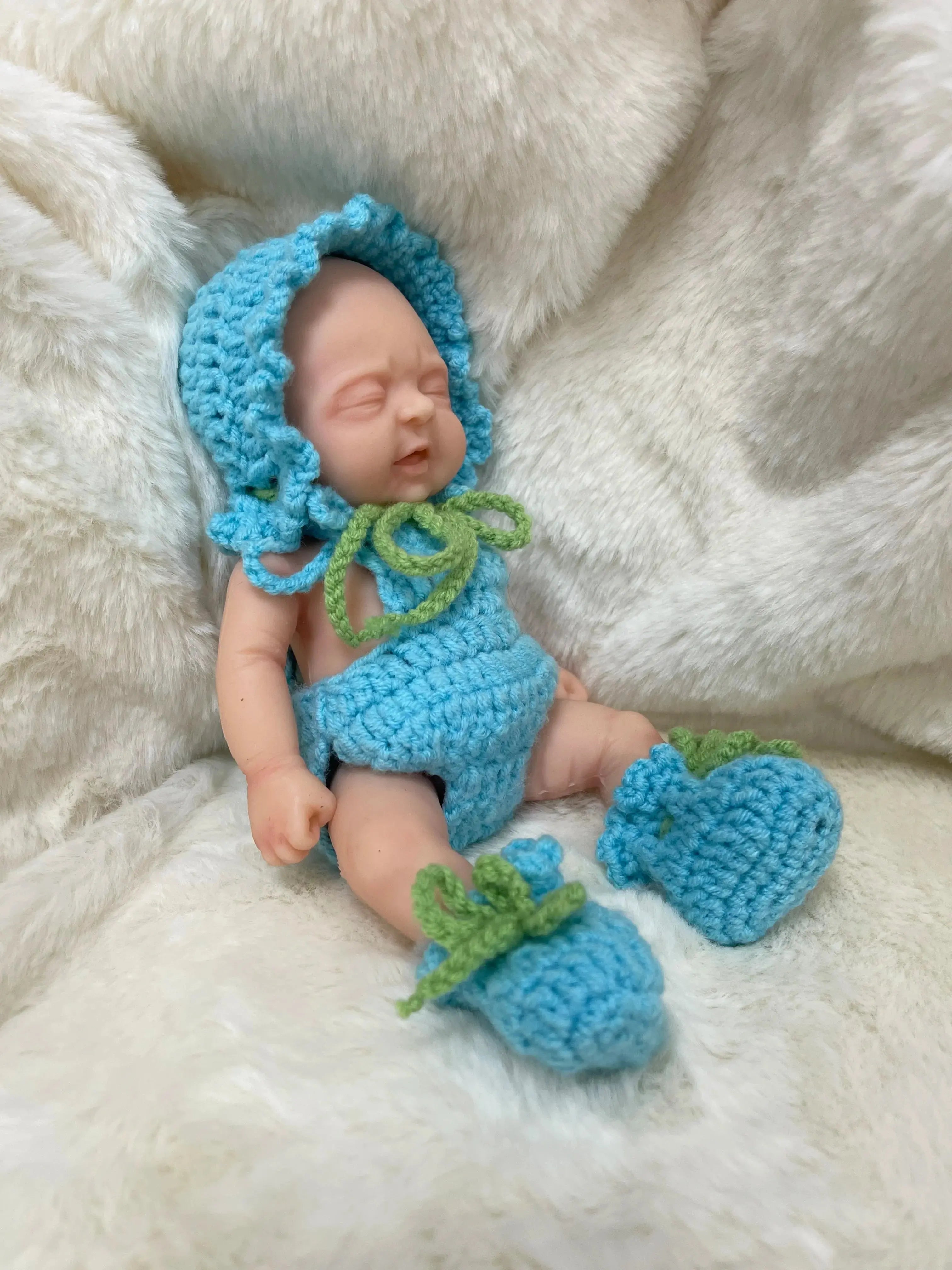 Image of Reborn Baby Dolls Dolls Clothes Set  - For Mini Reborn Kit 7" Joseph 