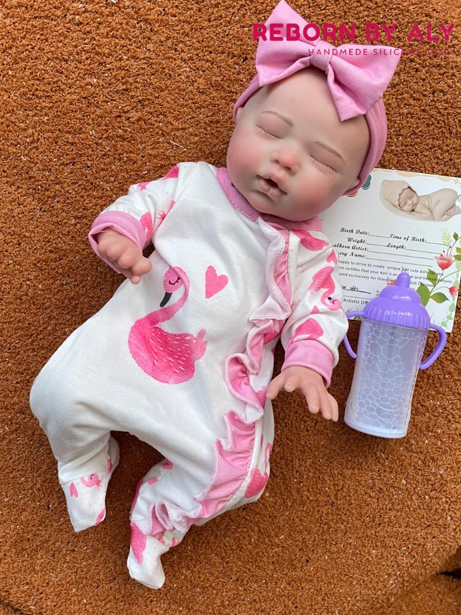 Lifelike 14" Full Body Silicone Reborn Baby Girl Doll,Drink & Wet Feature,Realistic Newborn Playmate,Baby Shower Gift, Baby Doll, Kids Gift rebornbabydolls.shop