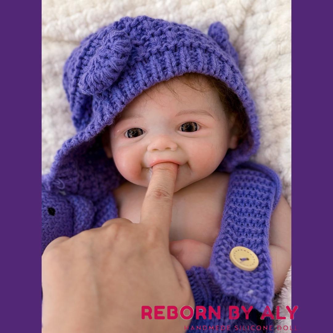Lifelike 18" Full Body Silicone Baby Girl Doll - Rooted Mohair & Soft Touch rebornbabydolls.shop