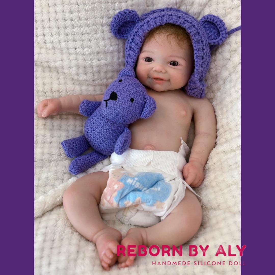 Lifelike 18" Full Body Silicone Baby Girl Doll - Rooted Mohair & Soft Touch rebornbabydolls.shop